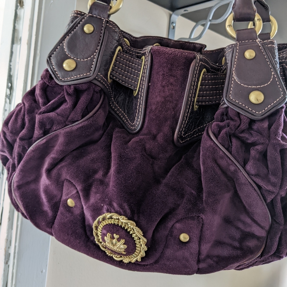Juicy Couture purple velour handbag